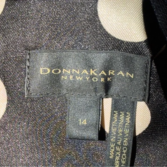 Donna Karen Polka Dot Halter Dress - Black and White - Picture 5 of 6